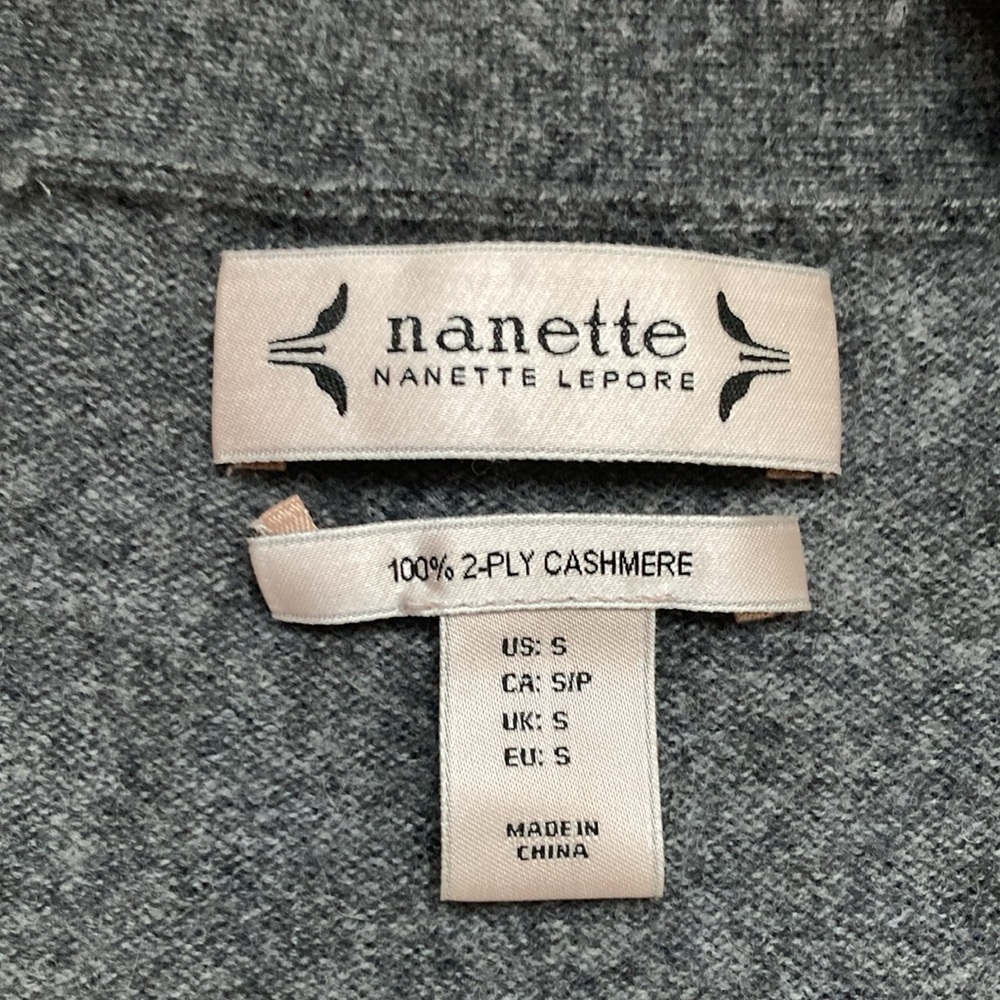 Nanette Lepore Gray 100% Cashmere Sweater. Size S - Picture 2 of 8